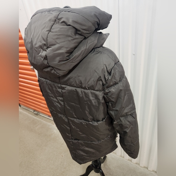 NWT Madden NYC Juniors' Fleece Hood Puffer Jacket Grey - Picture 9 of 9